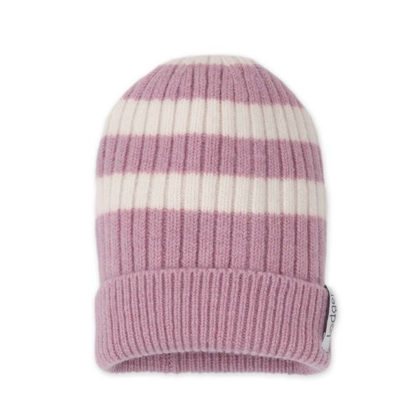 LODGER ČEPICE STRIPE MERINO MAUVE 1 - 2 ROKY - ČEPIČKY A KLOBOUČKY - PRO DĚTI