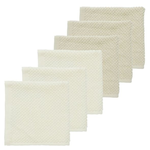 MEYCO SADA ŽÍNEK POPCORN 6KS (30X30) - NATURAL/SOFT SAND - ŽÍNKY A HOUBIČKY - KOUPÁNÍ A ZDRAVÍ