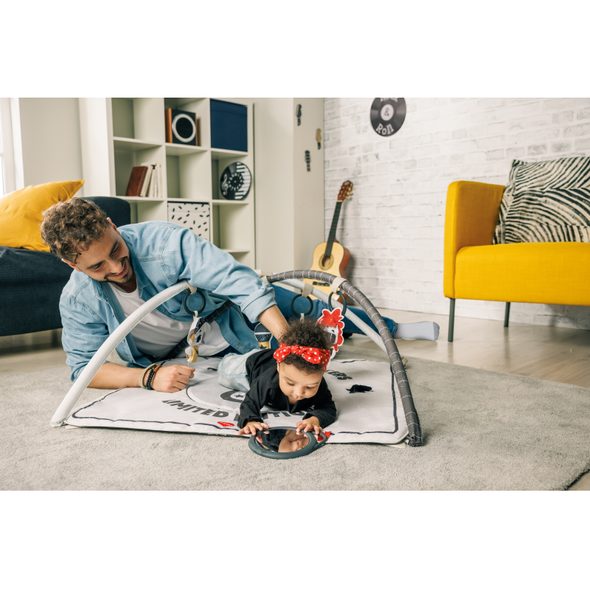 TINY LOVE HRACÍ DEKA S HRAZDOU ČTVERCOVÁ GYMINI TINY ROCKERS - HRACÍ DEKY - PRO DĚTI