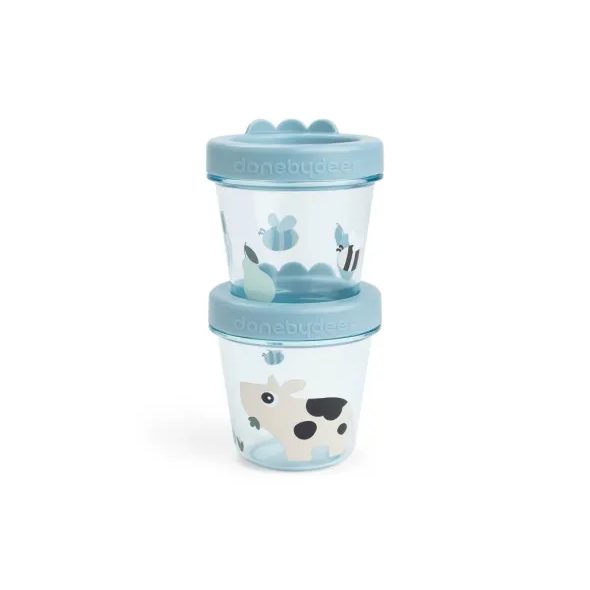 DONE BY DEER NÁDOBKY NA DĚTSKOU VÝŽIVU 2KS - USKLADNĚNÍ JÍDLA - KRMENÍ