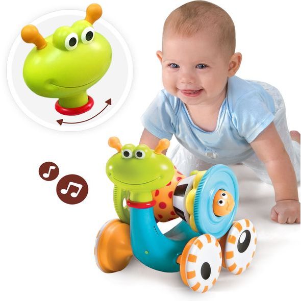 YOOKIDOO JEZDÍCÍ ŠNEK - HRAČKY SE ZVUKY - PRO DĚTI