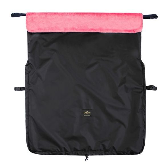 EMITEX NEPADACÍ DEKA ČERNÁ + VELVET KORÁL - NÁNOŽNÍKY - KOČÁRKY A PŘÍSLUŠENSTVÍ