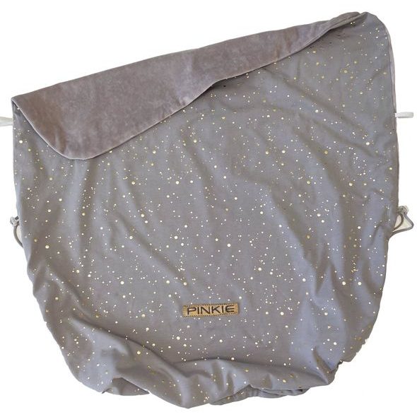 PINKIE DEKA SE STAHOVÁNÍM SHINE GOLD GREY - DĚTSKÉ DEKY PRO MIMINKA - SPINKÁNÍ
