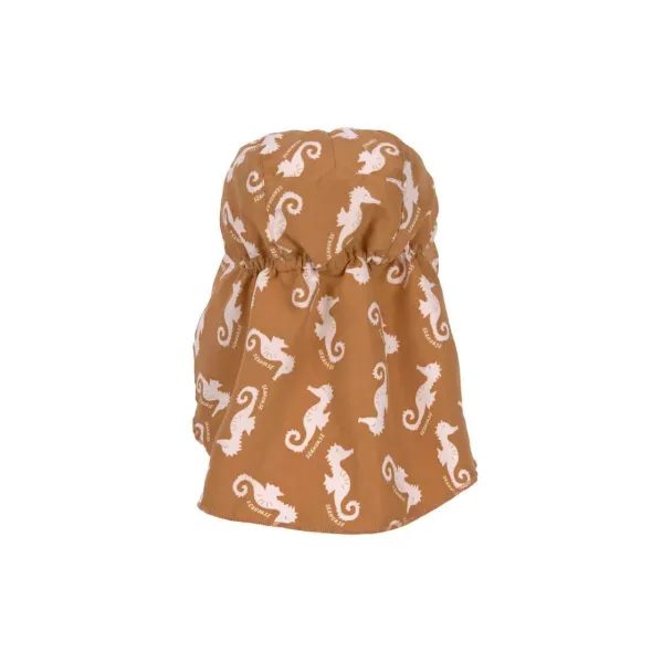 LÄSSIG SPLASH SUN PROTECTION FLAP HAT SEAHORSE CARAMEL 7-18M - ČEPIČKY A KLOBOUČKY - PRO DĚTI