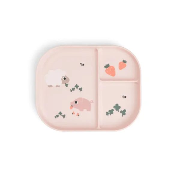 DONE BY DEER FOODIE DĚLENÝ TALÍŘ TINY FARM - MISKY, TALÍŘKY A PODLOŽKY - KRMENÍ