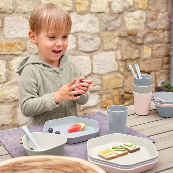 LÄSSIG MUG GEO GREY-BLUE - DĚTSKÉ HRNEČKY - KRMENÍ