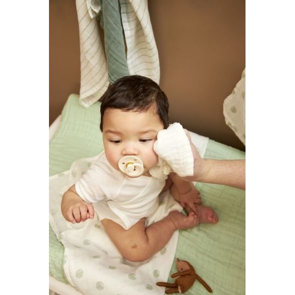 MEYCO MUŠELÍNOVÁ PLENA-ŽÍNKA 3-BALENÍ - OFFWHITE/SAND/TOFFEE - LÁTKOVÉ PLENY ALL IN ONE - PŘEBALOVÁNÍ