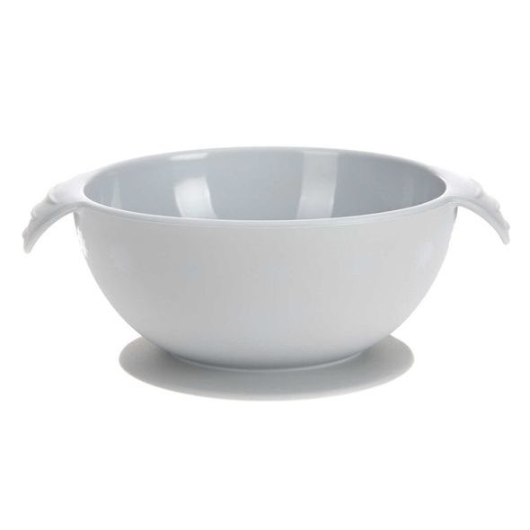 LÄSSIG BOWL SILICONE GREY WITH SUCTION PAD - RIAD - KRMENÍ