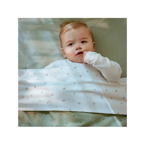 LITTLE DUTCH DEKA 70X100 CM PURE SAGE LEAVES - DĚTSKÉ DEKY PRO MIMINKA - SPINKÁNÍ