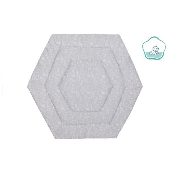 FILLIKID PODLOŽKA NA HRANÍ ŠESTIHRANNÁ JERSEY SAFARI GREY - HRACÍ PODLOŽKY NA ZEM - SPINKÁNÍ