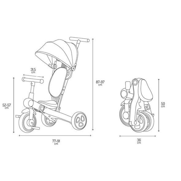 MOMI TŘÍKOLKA MOMI SOLIVIA ŠEDÁ - TŘÍKOLKY ŠLAPACÍ - NOŠENÍ & SPORT