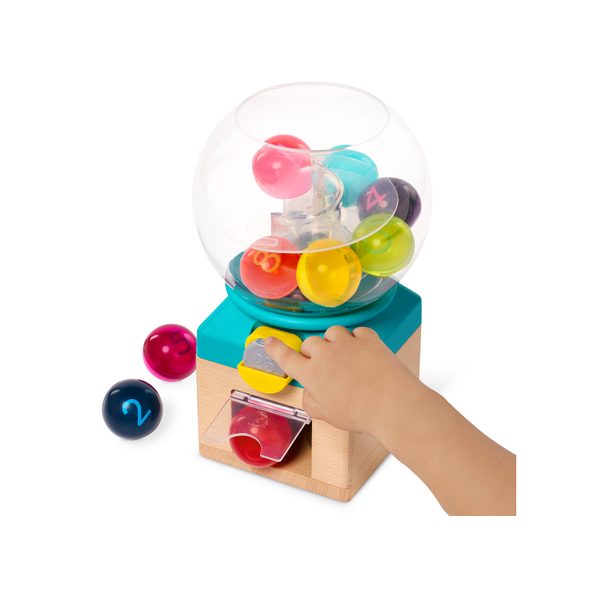B-TOYS AUTOMAT S MÍČKY RAINBOW GUMBALLS - VKLÁDÁNÍ TVARŮ - PRO DĚTI