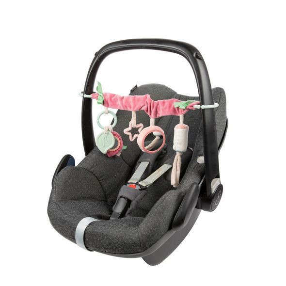 CANPOL BABIES ZÁVĚSNÁ HRAČKA NA KOČÁREK/AUTOSEDAČKU PASTEL FRIENDS RŮŽOVÁ - HRAČKY K ZAVĚŠENÍ - PRO DĚTI