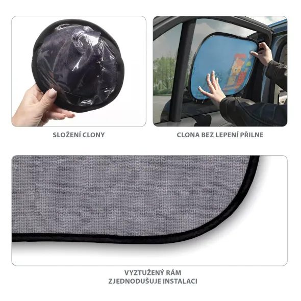 ZOPA SLUNEČNÍ CLONA DO AUTA 2KS - SLUNEČNÍ ROLETY A CLONY - AUTOSEDAČKY A PŘÍSLUŠENSTVÍ