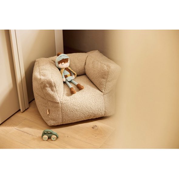 JOLLEIN KŘESLO DĚTSKÉ BEANBAG TEDDY WARM SAND - KŘESÍLKA - SPINKÁNÍ