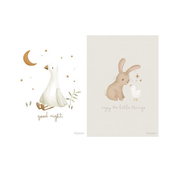 LITTLE DUTCH PLAKÁT A3 HUSA - FARMA - PRO DĚTI