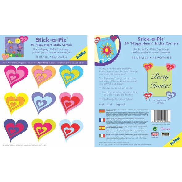 SAMOLEPKY STICK-A-PICS 24KS SRDÍČKA - DEKORACE A POLIČKY - SPINKÁNÍ