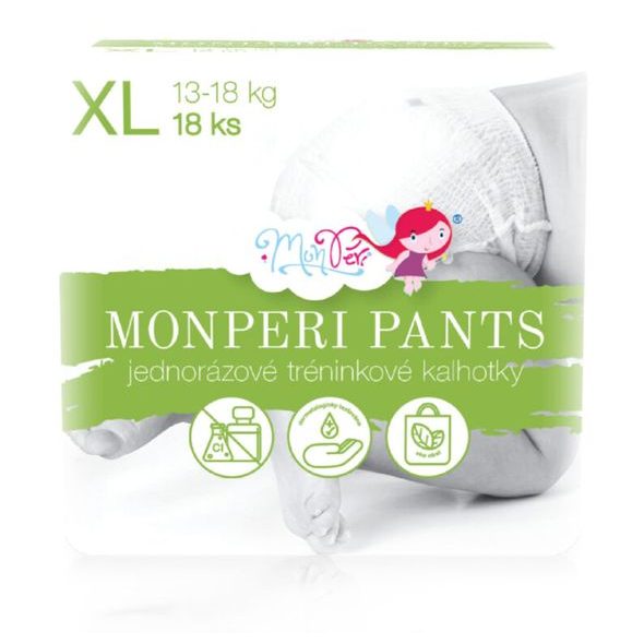 MONPERI KALHOTKY PANTS XL - 18KS - UČÍCÍ KALHOTKY - PŘEBALOVÁNÍ