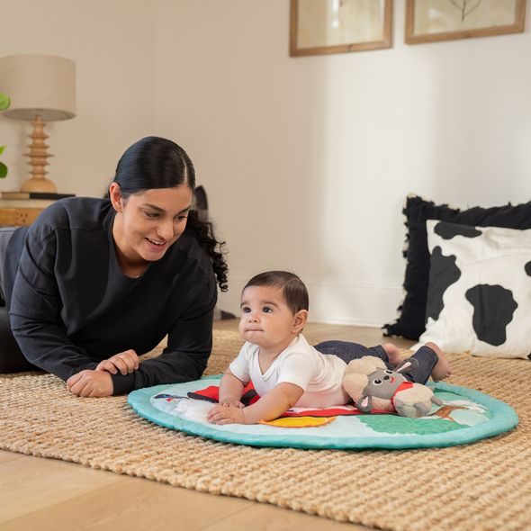 BABY EINSTEIN DEKA NA HRANÍ PRO ROZVOJ MOTORIKY A SMYSLŮ HAPPY HARVEST™ TOUCH & FEEL, 0M+ - HRACÍ DEKY - PRO DĚTI