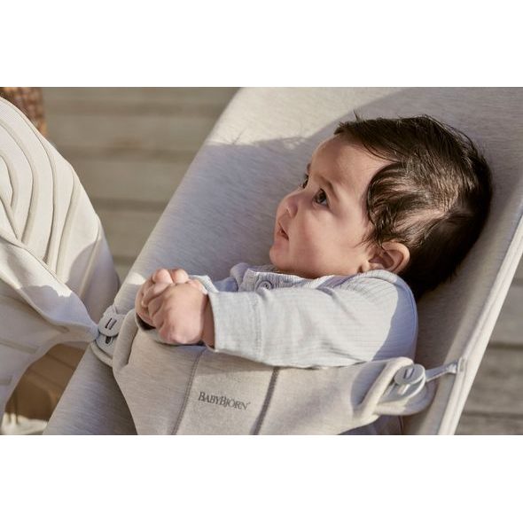 BABYBJÖRN LEHÁTKO BLISS LIGHT BEIGE 3D JERSEY - LEHÁTKA A HOUPADLA - SPINKÁNÍ