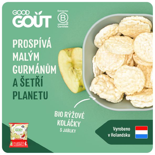 GOOD GOUT BIO MINI RÝŽOVÉ KOLÁČKY S JABLKY 40 G - TYČINKY/SUŠENKY - KRMENÍ
