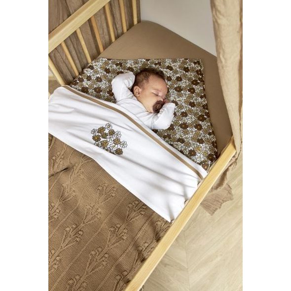 MEYCO PLENKY 3-BALENÍ VINTAGE FLOWER TAUPE - LÁTKOVÉ PLENY SKLÁDANÉ - PŘEBALOVÁNÍ