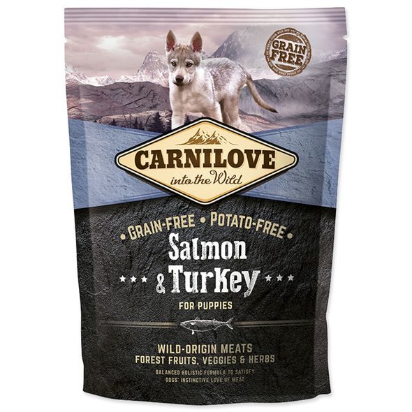 CARNILOVE SALMON & TURKEY FOR PUPPY 1,5 KG - KRMIVO PRO ŠTĚŇATA - CHOVATELSKÉ POTŘEBY MALVÍKZOO