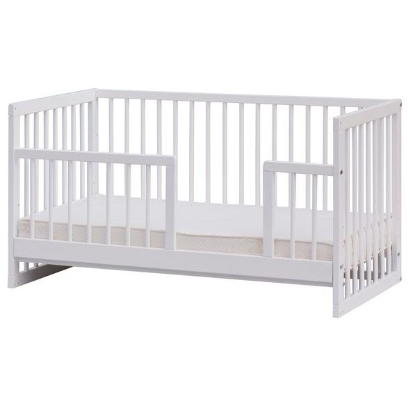 SCARLETT DĚTSKÁ POSTÝLKA KOMBI S VYNDAVACÍMI PŘÍČKAMI BUK BÍLÁ 120X60CM - DŘEVĚNÉ POSTÝLKY - SPINKÁNÍ