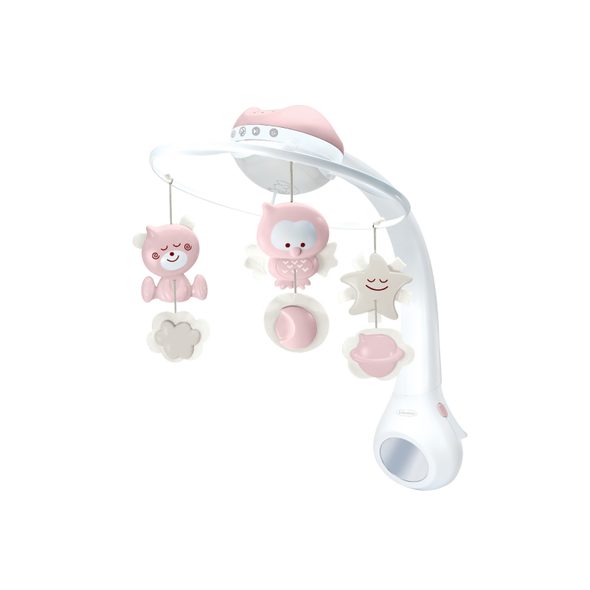 INFANTINO HUDEBNÍ KOLOTOČ S PROJEKCÍ 3V1 DUSTY PINK - KOLOTOČE NA POSTÝLKU - PRO DĚTI