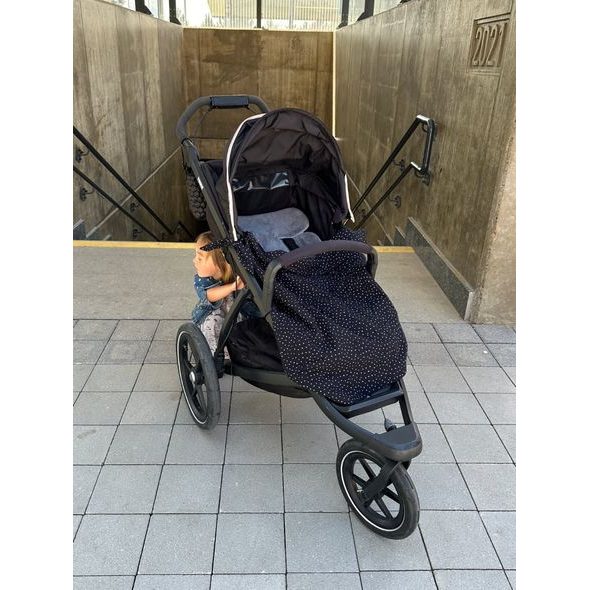 PINKIE SET MUSLIN BLACK DOTS - LÁTKOVÉ PLENY ALL IN ONE - PŘEBALOVÁNÍ