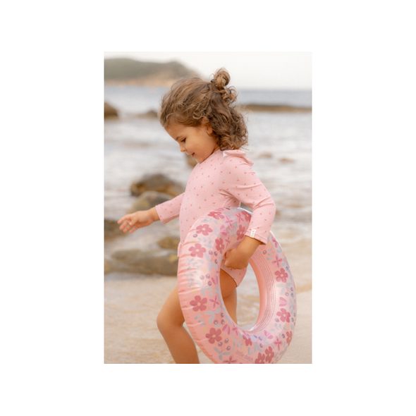 LITTLE DUTCH PLAVKY DLOUHÝ RUKÁV SUNNY FLOWERS BLUSH VEL. 98/104 - KOJENECKÉ PLAVKY - KOUPÁNÍ A ZDRAVÍ