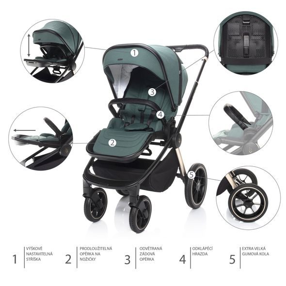 ZOPA KOČÁREK MOVE CROSS 2 + HLUBOKÁ KORBA XL ZDARMA - DVOJKOMBINACE - KOČÁRKY A PŘÍSLUŠENSTVÍ