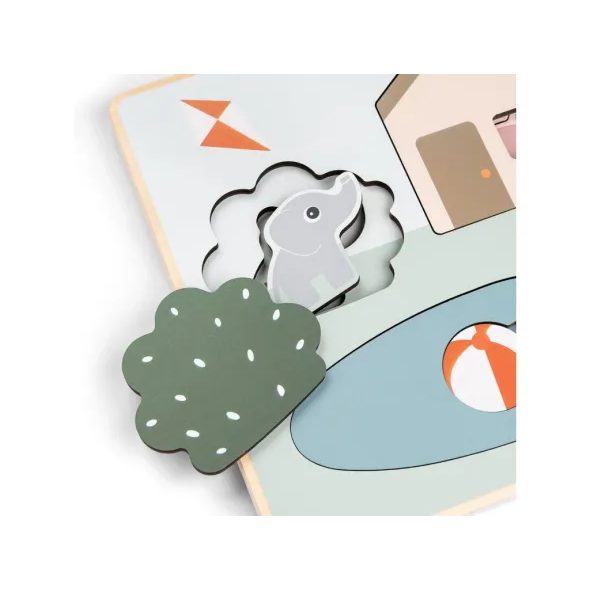 DONE BY DEER DŘEVĚNÉ PUZZLE DEER FRIENDS - MIX BAREV - STAVEBNICE A PUZZLE - PRO DĚTI