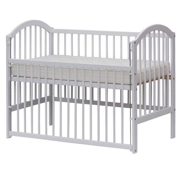 SCARLETT DĚTSKÁ POSTÝLKA SE STAHOVACÍM BOKEM ALENKA (BOROVICE) BÍLÁ 120X60CM - DŘEVĚNÉ POSTÝLKY - SPINKÁNÍ