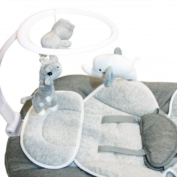 BO JUNGLE AUTOMATICKÁ HOUPAČKA PURE WHITE 2V1 - LEHÁTKA A HOUPADLA - SPINKÁNÍ