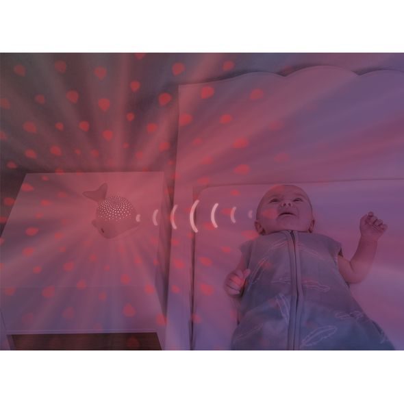 ZAZU VELRYBA WALLY ŠEDÁ NOČNÍ PROJEKTOR S MELODIEMI - PROJEKTORY - SPINKÁNÍ