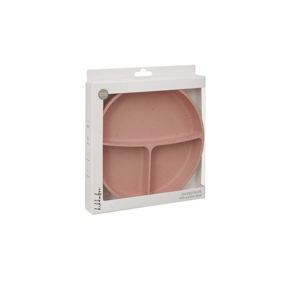 KIKKABOO TALÍŘ DĚLENÝ S PŘÍSAVKOU PLATINUM SILICONE BLUSH - MISKY, TALÍŘKY A PODLOŽKY - KRMENÍ