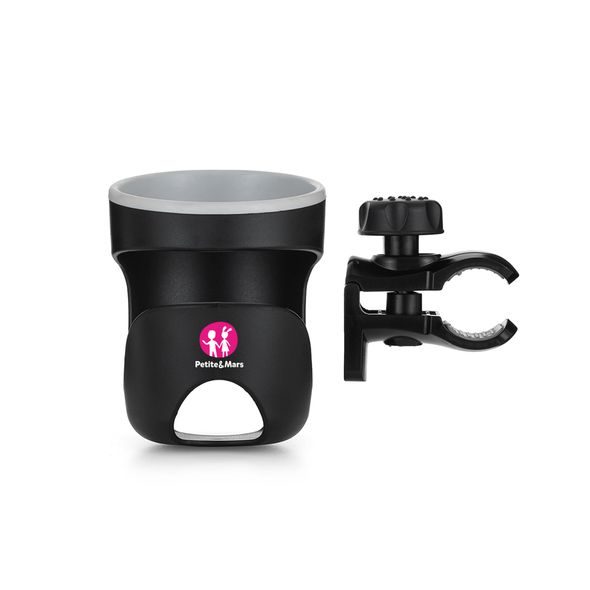 PETITE&MARS DRŽÁK NA NÁPOJE HANDY BLACK - DRŽÁKY NA PITÍ - KOČÁRKY A PŘÍSLUŠENSTVÍ