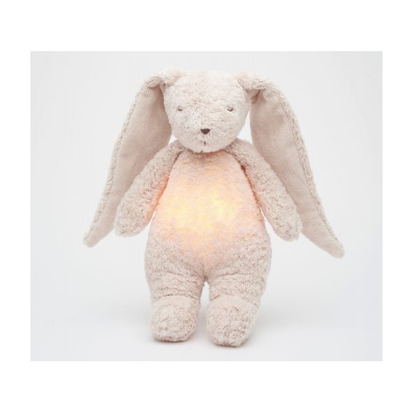 MOONIE USÍNÁČEK ZAJÍČEK 2.0 ORGANIC ROSE - USÍNÁČCI ŠUMÍCÍ / S TLUKOTEM - PRO DĚTI