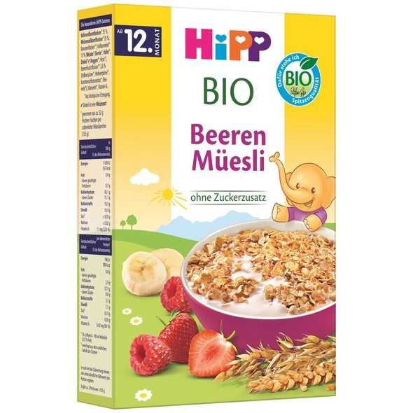 HIPP BIO MÜSLI S OVOCEM ZE ZAHRÁDKY 200 G - CEREÁLIE - KRMENÍ