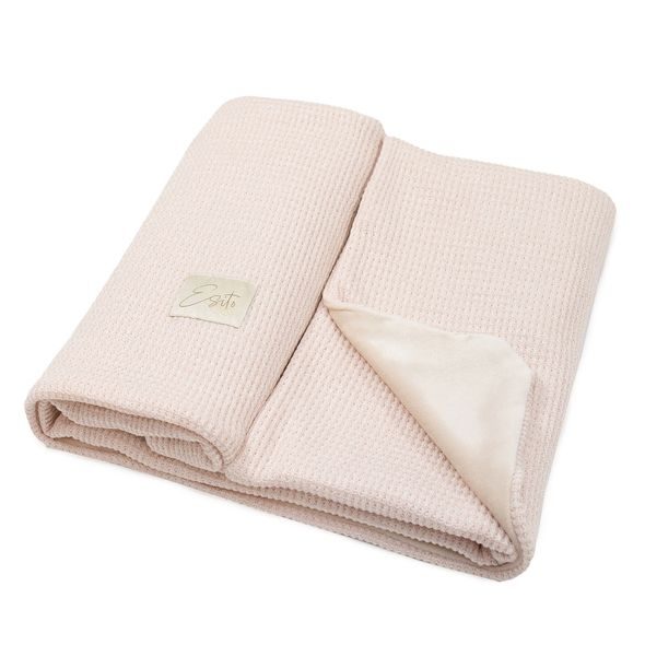 ESITO DEKA DVOJITÁ VELVET / SVETR POWDER PINK - RŮŽOVÁ / 75 X 100 CM - DĚTSKÉ DEKY PRO MIMINKA - SPINKÁNÍ