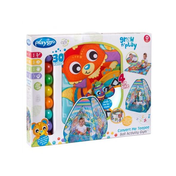 PLAYGRO - HRACÍ DEKA TEEPEE - HRACÍ DOMEČKY - SPINKÁNÍ