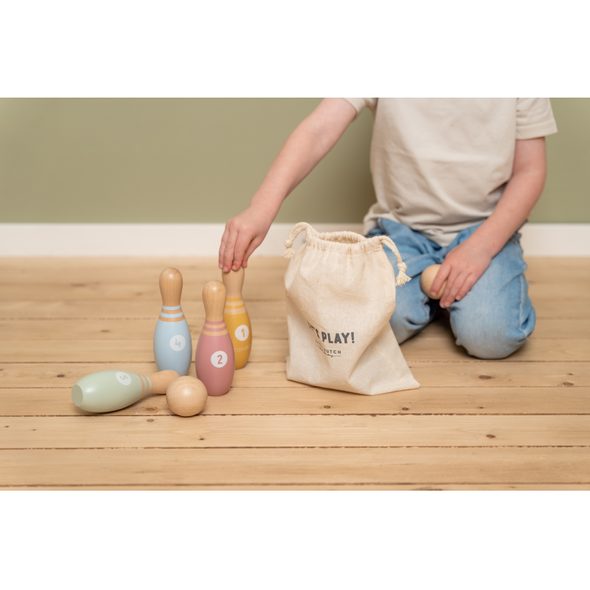 LITTLE DUTCH BOWLING DŘEVĚNÝ - MOTORICKÉ A HRY - PRO DĚTI