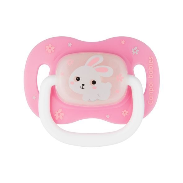CANPOL BABIES DUDLÍK 18M+ SILIKONOVÝ SYMETRICKÝ BUNNY & COMPANY RŮŽOVÝ - ŠIDÍTKA A DOPLŇKY - KRMENÍ