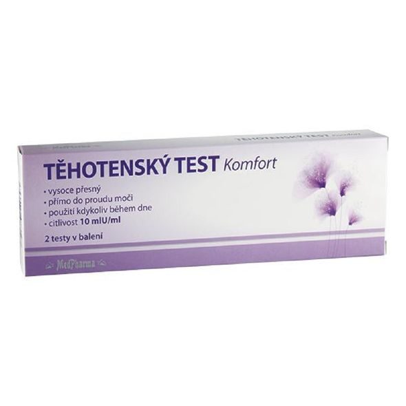 MEDPHARMA TĚHOTENSKÝ TEST KOMFORT 10MLU/ML 2KS - TĚHOTENSKÉ TESTY - PRE MAMIČKY