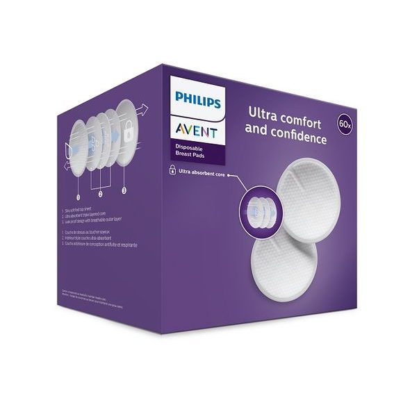 PHILIPS AVENT ODSÁVAČKA MATEŘ. MLÉKA MANUÁLNÍ + PRSNÍ VLOŽKY JEDNORÁZOVÉ 60 KS - ODSÁVAČKY MATEŘSKÉHO MLÉKA - KRMENÍ