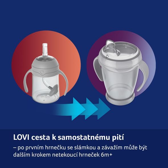 LOVI PRVNÍ HRNEČEK SE SLÁMKOU A ZÁVAŽÍM HARMONY 150ML - DĚTSKÉ HRNEČKY - KRMENÍ