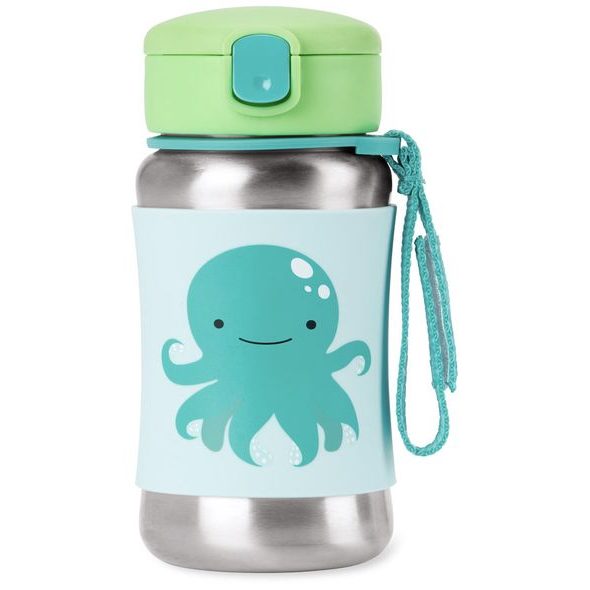 SKIP HOP SPARK STYLE LÁHEV S BRČKEM NA VODU NEREZ CHOBOTNICE 12M+ - SPORTOVNÍ LAHVE - KRMENÍ