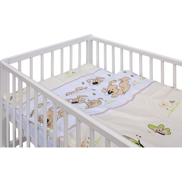 SCARLETT DĚTSKÁ POSTÝLKA S KOMPLETNÍ VÝBAVOU SCARLETT JAPY 120 X 60 CM - BÉŽOVÁ - DŘEVĚNÉ POSTÝLKY - SPINKÁNÍ