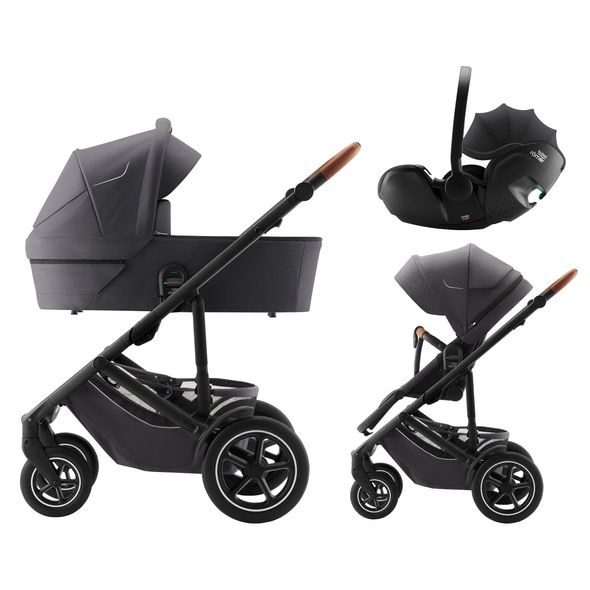 BRITAX SET KOČÁREK SMILE 5Z + HLUBOKÁ KORBA + AUTOSEDAČKA BABY-SAFE PRO CLASSIC - TROJKOMBINACE - KOČÁRKY A PŘÍSLUŠENSTVÍ
